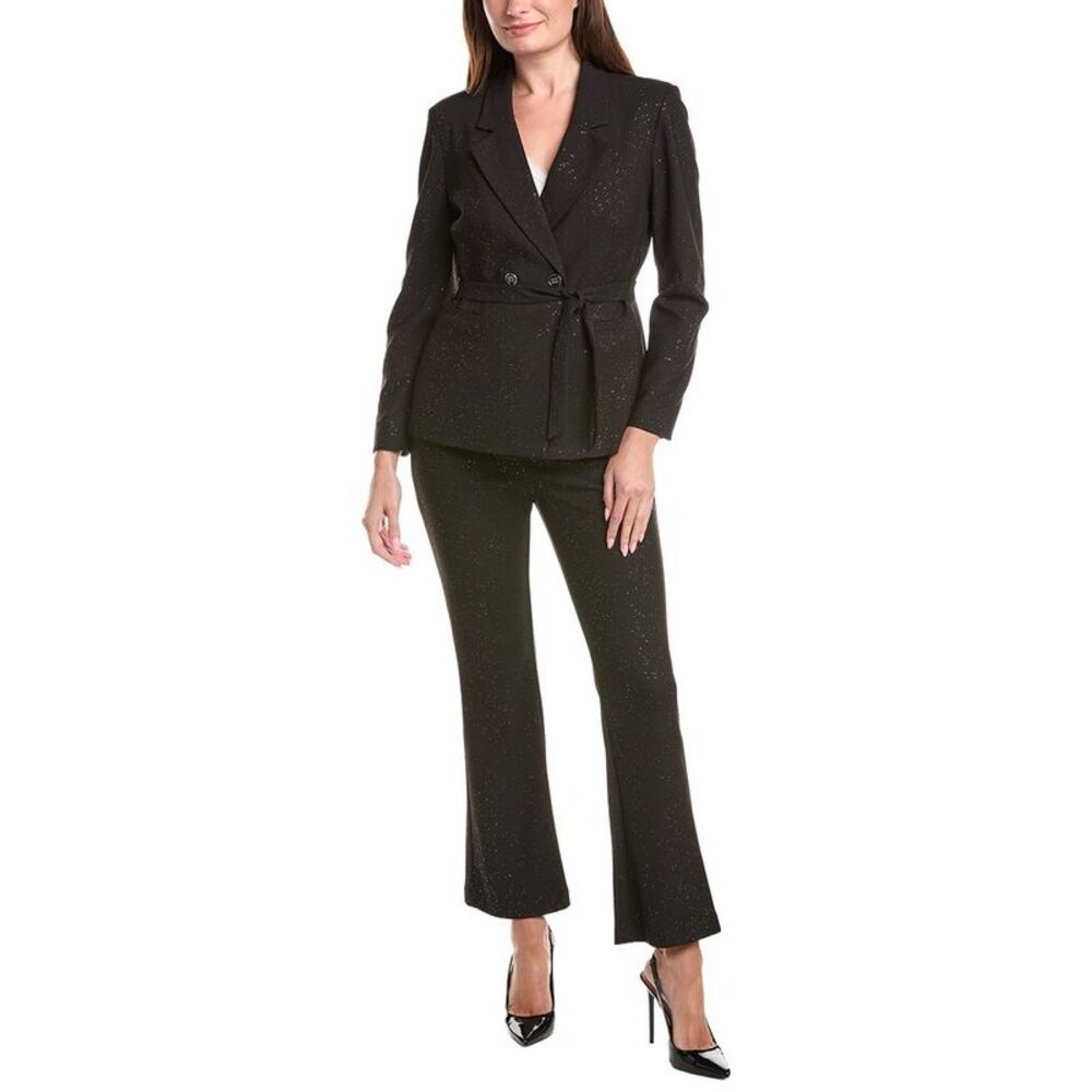 Nanette Nanette Lepore Womens  2Pc Jacket & Pant Suit Set, Black